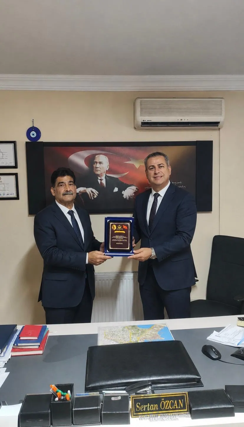 Büyük Birlik Partisi Tuzla Teşkilatından Evliya Çelebi Mahallesi Muhtarı Sertan Özcan'a Ziyaret